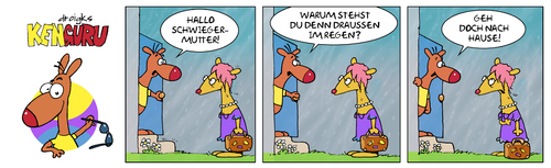 Cartoon: KenGuru Ratschlag (medium) by droigks tagged triefend,nass,durchnässt,regen,schwiegermutter,abwehr,droigks,känguru,sauwetter,besuch,ungebeten,gast,triefend,nass,durchnässt,regen,schwiegermutter,abwehr,droigks,känguru,sauwetter,besuch,ungebeten,gast