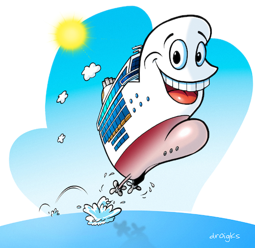 Cartoon: Kreuzfahrtschiff (medium) by droigks tagged illustration,droigks,kreuzfahrtschiff,seefahrt,urlaub,schwimmendes,hotel,ferien,passagierschiff,reise,tourismus,illustration,droigks,kreuzfahrtschiff,seefahrt,urlaub,schwimmendes,hotel,ferien,passagierschiff,reise,tourismus