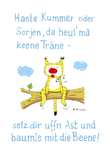 Cartoon: Kummer und Sorgen (medium) by droigks tagged berliner,spruch,sorgen,kummer,ängste,angst,droigks,leid,gegenmassnahme,vermeidung,psychologie,depression,antidepressiva,berliner,spruch,sorgen,kummer,ängste,angst,droigks,leid,gegenmassnahme,vermeidung,psychologie,depression,antidepressiva