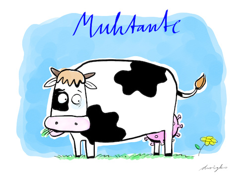 Cartoon: MUhTANTE B.1.1.7 (medium) by droigks tagged mutation,epidemie,pandemie,varianz,ansteckung,erkrankung,droigks,virus,spontane,änderung,erbgut,mutante,covid,sars,cov,covidvirus,mutation,epidemie,pandemie,varianz,ansteckung,erkrankung,droigks,virus,spontane,änderung,erbgut,mutante,covid,sars,cov,covidvirus