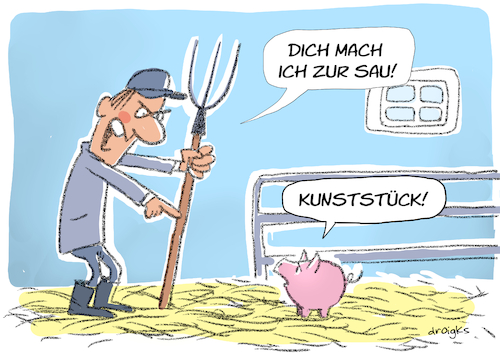 Cartoon: Schweinerei (medium) by droigks tagged sau,schimpfwort,fertigmachen,runterputzen,angriff,aggression,droigks,viehwirtschaft,schwein,redewendung,sau,schimpfwort,fertigmachen,runterputzen,angriff,aggression,droigks,viehwirtschaft,schwein,redewendung