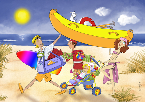 Cartoon: Strandurlaub (medium) by droigks tagged sommer,sonne,wind,meer,urlaub,ferien,droigks,familie,strand,küste,ostsee,nordsee,baltikum,salzwasser,meeresbrise,meeresduft,strandburg,sommer,sonne,wind,meer,urlaub,ferien,droigks,familie,strand,küste,ostsee,nordsee,baltikum,salzwasser,meeresbrise,meeresduft,strandburg