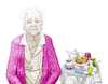 Cartoon: Seniorin (small) by droigks tagged illustration,droigks,alzheimer,demenz,erkrankung,rentnerin,seniorin,vergesslichkeit,erinnerung,erinerungsvermögen,gedächtnis,gehirn,denken,hirnleistung,synapsen,nervenreizleitung