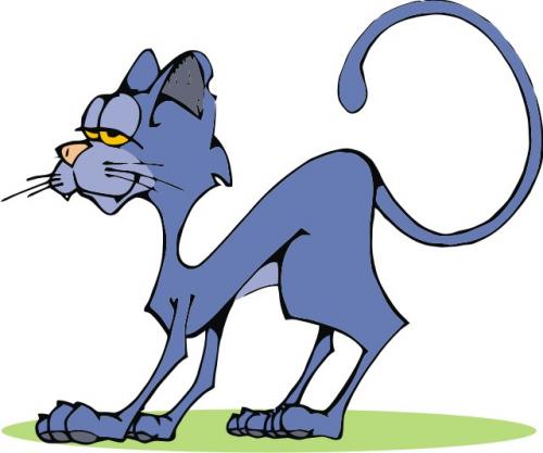 Cartoon: Blue Cat 02 (medium) by Miaaudote tagged animals,adocao,adote,lata,vira,gato,pet,brasil,tocantins,palmas,miaaudote,kitty,cat