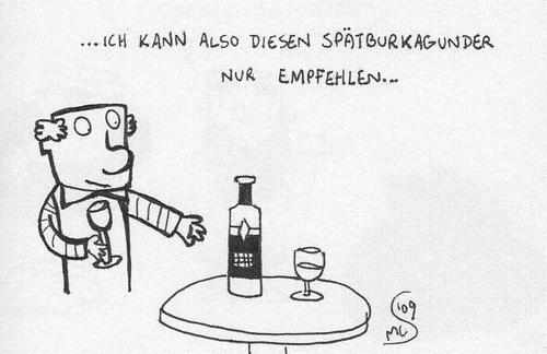 Cartoon: spätburkagunder (medium) by XombieLarry tagged wein