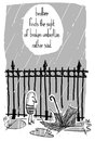 Cartoon: umbrella (small) by birdbee tagged birdbee umbrella rain fence broken