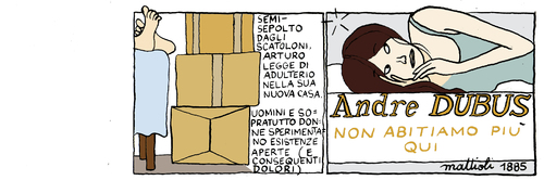 Cartoon: andre dubus (medium) by marco petrella tagged dubus,carver,america,boston,obama