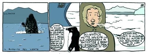 Cartoon: daniele del giudice (medium) by marco petrella tagged scrittoriitaliani