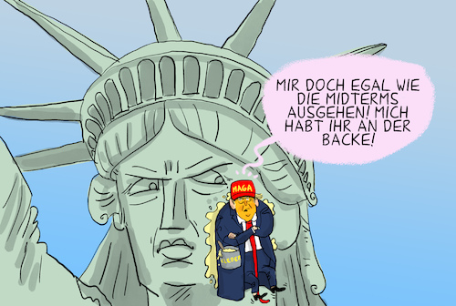 Cartoon: midterms (medium) by leopold maurer tagged trump,midterms,usa,senat,kongress,republikaner,demokraten,wahl,biden,klebstoff,kandidatur,durchmarsch,rote,welle,freiheitsstatue,cartoon,karikatur,trump,midterms,usa,senat,kongress,republikaner,demokraten,wahl,biden,klebstoff,kandidatur,durchmarsch,rote,welle,freiheitsstatue,cartoon,karikatur