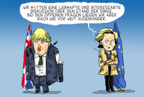 Cartoon: Post-Brexit-Verhandlungen (medium) by leopold maurer tagged brexit,verhandlungen,von,der,leyen,johnson,gb,eu,dinner,brexit,verhandlungen,von,der,leyen,johnson,gb,eu,dinner
