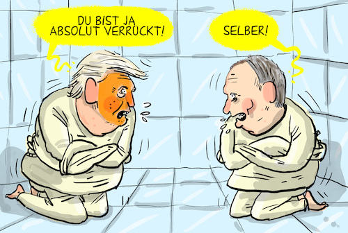 Cartoon: Putin verrückt (medium) by leopold maurer tagged trump,usa,präsident,ukraine,krieg,frieden,angriffe,kiew,russland,putin,autokratie,diktatur,verrückt,gummizelle,zwangsjacke,leopold,maurer,karikatur,cartoon,trump,usa,präsident,ukraine,krieg,frieden,angriffe,kiew,russland,putin,autokratie,diktatur,verrückt,gummizelle,zwangsjacke,leopold,maurer,karikatur,cartoon