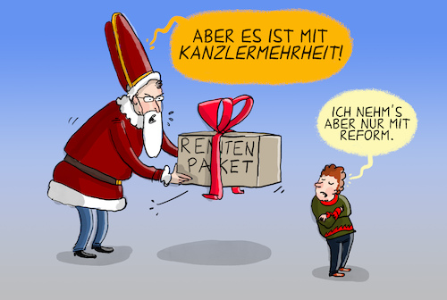 Rentenpaket mit Kanzlermehrheit