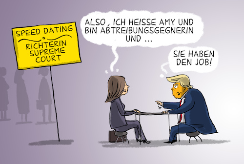 Cartoon: trump bestellt richterin (medium) by leopold maurer tagged trump,usa,richterin,supreme,court,bestellung,trump,usa,richterin,supreme,court,bestellung