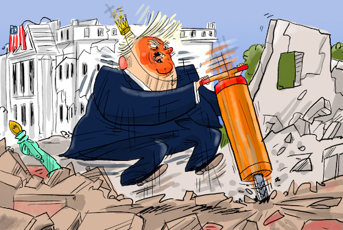 Cartoon: Trump reisst Ostflügel ab (medium) by leopold maurer tagged trump,usa,weisses,haus,ballsaal,goldener,ostflügel,abriss,komplett,präsident,autokrat,diktator,könig,presslufthammer,demokratie,diktatur,leopold,maurer,cartoon,karikatur,trump,usa,weisses,haus,ballsaal,goldener,ostflügel,abriss,komplett,präsident,autokrat,diktator,könig,presslufthammer,demokratie,diktatur,leopold,maurer,cartoon,karikatur