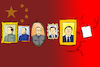 Cartoon: Chinas Parteigrössen (small) by leopold maurer tagged china,proteste,covid,politik,xi,jinping,mao,tse,tung,partei,kommunistische,lockdown,virus,massnahmen,infektion,leopold,maurer,cartoon,karikatur