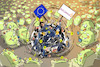 Cartoon: EU versus AstraZeneca (small) by leopold maurer tagged eu,corona,covid,impfstoff,lieferung,impfplan,pandemie,verzögerung,astrazeneca,streit,vertrag,treffen,verhandlung