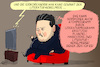 Cartoon: Literaturnobelpreis (small) by leopold maurer tagged han,kang,literatur,nobelpreis,suedkorea,nordkorea,atomprogramm,kim,jong,un,frieden,schriftsteller,preis,diktator,diktatur,leopold,maurer,karikatur,cartoon