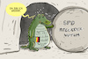 Cartoon: SPD Mitglieder für Koalition (small) by leopold maurer tagged spd,cdu,csu,koalition,mitglieder,abstimmung,positiv,große,groko,gecko,auferstehung,nach,ostern,krokodil,deutschland,regierung,leopold,maurer,karikatur,cartoon