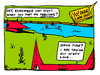 Cartoon: a walk to the river - yo n dude (small) by ericHews tagged cat,dog,red,yo,dude,eric,hews