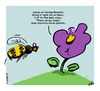 Cartoon: pollenation altercation (small) by ericHews tagged bee,bumble,honey,pollen,flower,sexual,harassment,sex,pistil,stamen,horticulture,symbiote,insect,reproduction