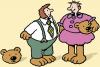 Cartoon: Bear costumes (small) by Ellis Nadler tagged bear,suit,costume,disguise,dress,head,animal,paws,fat