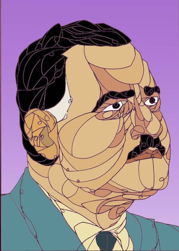Cartoon: Gamal Abdel Nasser (medium) by omar seddek mostafa tagged gamal,abdel,nasser