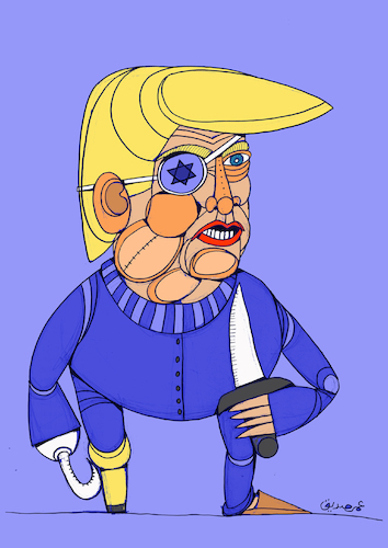 Cartoon: Trump (medium) by omar seddek mostafa tagged trump