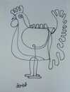 Cartoon: chicken (small) by omar seddek mostafa tagged chicken,intertwined,lines