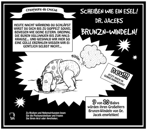 Cartoon: brunzen (medium) by cosmo9 tagged werbung,kinder,baby