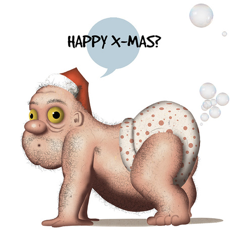 Cartoon: Santa 2014 2 (medium) by cosmo9 tagged santa,christmas,mas,weihnachten,weihnachtsmann