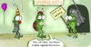 Cartoon: Amphibienkarneval (small) by timfuzius tagged panzer,karneval,kröte,frosch,unke,schildkröte,fasching