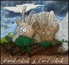 Cartoon: Handschuh und Pandschuh (small) by timfuzius tagged sancho,pancho,frosch,frösche,handschuhe,handschuh