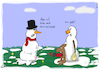 Cartoon: Schnee-Krise (small) by Grikewilli tagged schnee,schneeman,schneefrau,hase,frühjahr,frühling,föhn,karotte,ehe,streit,ärger
