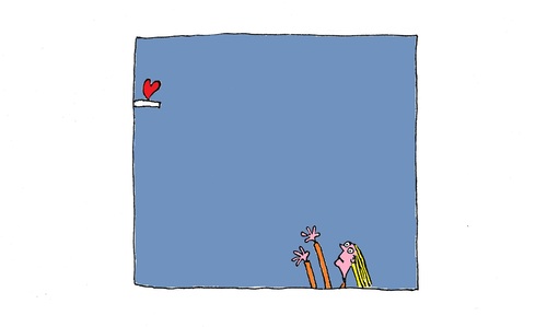 Cartoon: Looking For Love (medium) by Kerina Strevens tagged desire,valentine,search,heart,romance,love