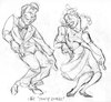 Cartoon: Swing Dancers (small) by Milton tagged milton,knight,swing,dancing,jitterbug,1940s