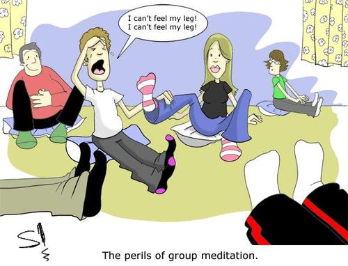 Cartoon: Dead Leg (medium) by Spen tagged meditation,numb,leg
