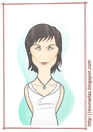 Cartoon: Enya (medium) by Freelah tagged enya