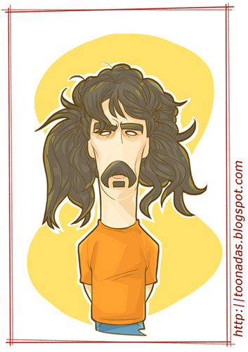 Cartoon: Frank Zappa (medium) by Freelah tagged zappa,franka