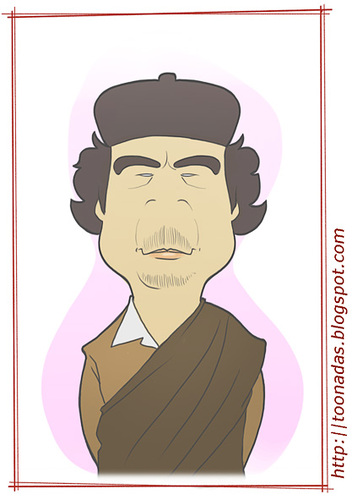 Cartoon: Muammar-al-Kaddafi (medium) by Freelah tagged qaddafi,gaddafi,kaddafi,muamar,muammar