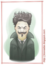 Cartoon: August Strindberg (small) by Freelah tagged august strindberg