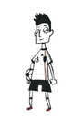 Cartoon: 8 Özil (small) by fubu tagged mesut,özil,germany,deutschland,wm,worldcup,world,cup,2010,weltmeisterschaft,fussball,soccer