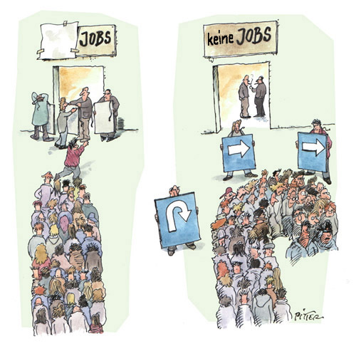Cartoon: Nojobs (medium) by Klaus Pitter tagged job,work,cew