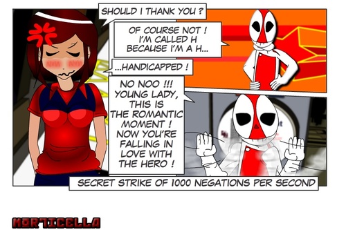 Cartoon: H Hero or Imbecile? strip 16 (medium) by morticella tagged cartoon,strips,comics,web,manga,morticella,hero0,technique
