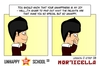 Cartoon: US lesson 0 Strip 8 (small) by morticella tagged uslesson0,unhappy,school,morticella,manga