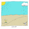 Cartoon: Wait! (small) by David_Bromley tagged desert,addams,running,sun,black,and,white