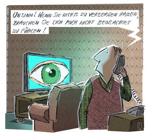 Cartoon: CIA (medium) by Jan Rieckhoff tagged überwachung,cia,beobachtung,observation,privatsphäre,daten,sicherheit,video,kamera,ausspionieren,fernsehapparat,tv,gerät,cartoon,karikatur,jan,rieckhoff,überwachung,cia,beobachtung,observation,privatsphäre,daten,sicherheit,video,kamera,ausspionieren,fernsehapparat,tv,gerät,cartoon,karikatur,jan,rieckhoff