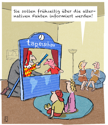 Cartoon: Kaspertheater (medium) by Jan Rieckhoff tagged alternative,fakten,behauptung,rechtfertigung,unwahrheit,unwahre,aussagen,lüge,faktencheck,manipulation,neusprech,trump,realität,cartoon,comic,witz,karikatur,jan,rieckhoff,alternative,fakten,behauptung,rechtfertigung,unwahrheit,unwahre,aussagen,lüge,faktencheck,manipulation,neusprech,trump,realität,cartoon,comic,witz,karikatur,jan,rieckhoff