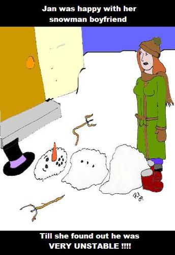 Cartoon: snowman love (medium) by Mewanta tagged snowman,love