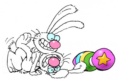 Cartoon: Easter Bunny 01-1 (medium) by r8r tagged easter,bunny,egg,eostre,ishtar,estrus