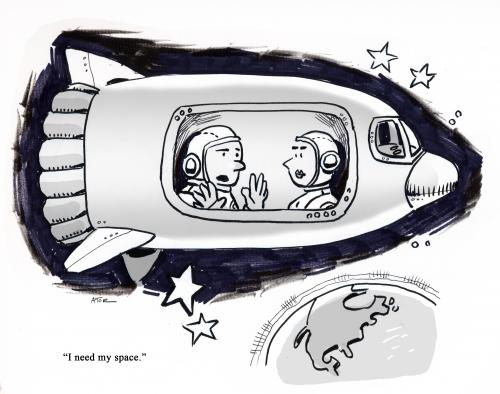 Cartoon: the breakup (medium) by r8r tagged spaceship,space,shuttle,earth,orbit,nasa,romance,relationship,pair,couple,argument,weltall,weltraum,welt,universum,astronaut,rakete,raumfahrt,raumschiff,beziehung,partnerschaft,mann,frau,raum,abstand,trennung,scheidung,alltag,pause,nasa,orbit,auseinandersetzung,streit,ehe,ehepaar,all